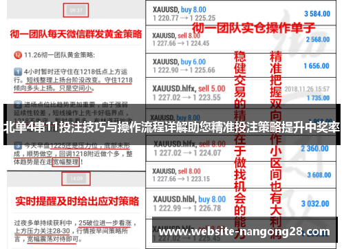 北单4串11投注技巧与操作流程详解助您精准投注策略提升中奖率