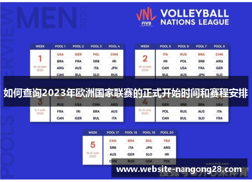 如何查询2023年欧洲国家联赛的正式开始时间和赛程安排